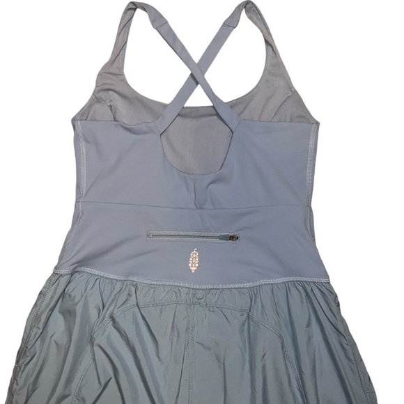 {NWOT Free People FP Movement Righteous Onesie Full Length Jumpsuit Blue M} - Picture 6 of 8